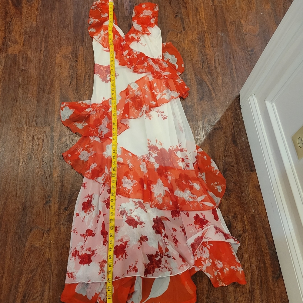 Alice + Olivia Olympia Asymmetrical Silk Maxi Dress - Picture 15 of 16